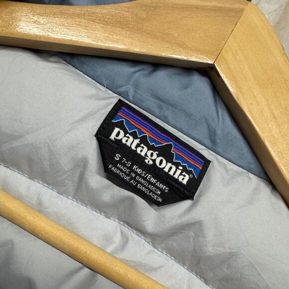 Patagonia Kids Size S (7-8) Duck Down Insulated Sweater Puffer Jacket Blue - Picture 8 of 9